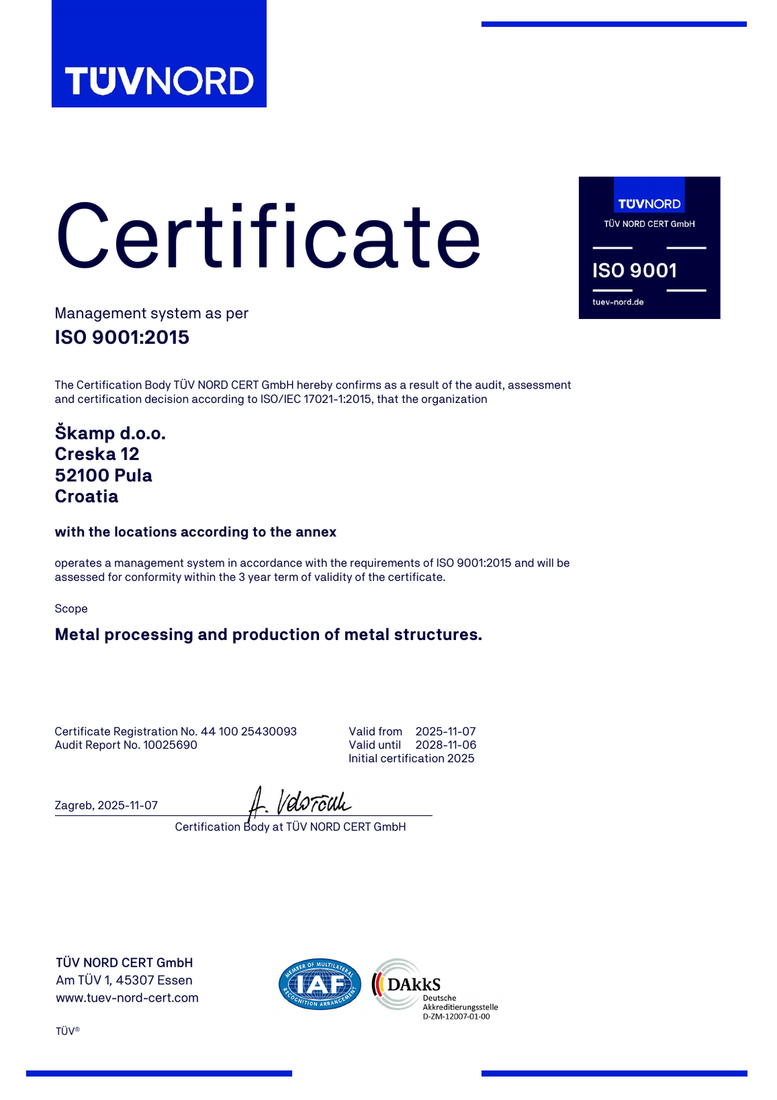 DIN EN ISO 9001:2015